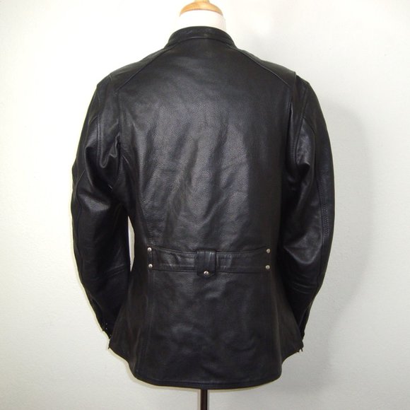 NEW FIRST Mfg. Co. Leather Gear Black Jacket w/Removable Quilted Liner Size L - Picture 3 of 16